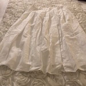 HUTCH white, pleated midi skirt. Size 0
